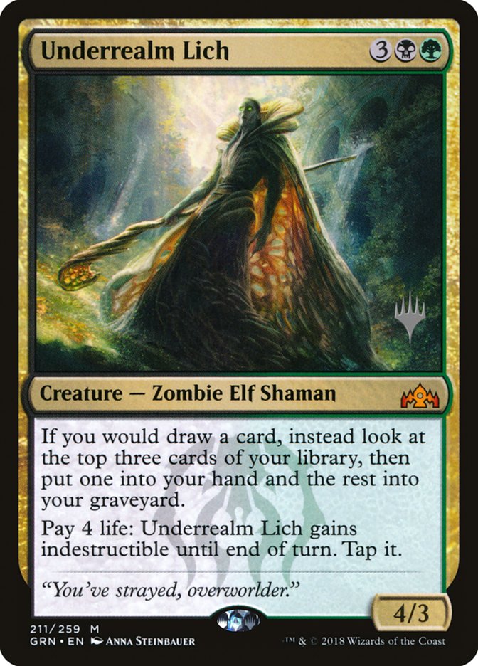 Underrealm Lich (Promo Pack) [Guilds of Ravnica Promos] | Shuffle n Cut Hobbies & Games