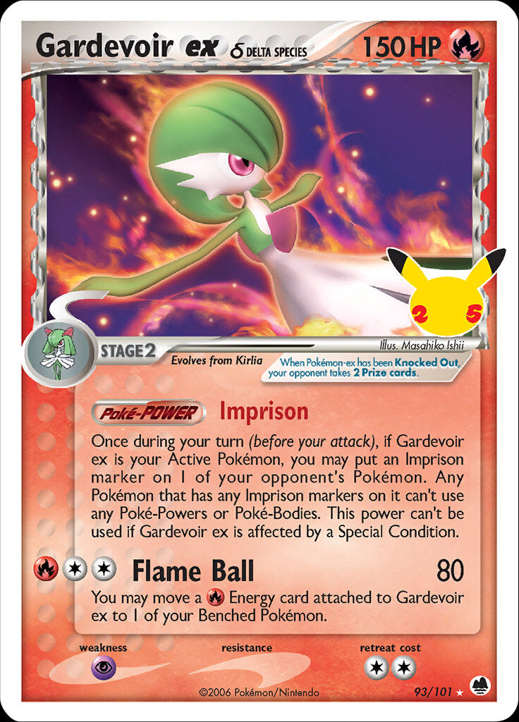 Gardevoir ex (93/101) (Delta Species) [Celebrations: 25th Anniversary - Classic Collection] | Shuffle n Cut Hobbies & Games