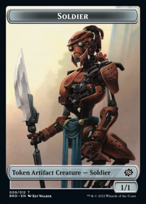 Powerstone // Soldier (009) Double-Sided Token [The Brothers' War Tokens] | Shuffle n Cut Hobbies & Games