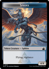 Spirit (0018) // Sphinx Double-Sided Token [Ravnica Remastered Tokens] | Shuffle n Cut Hobbies & Games