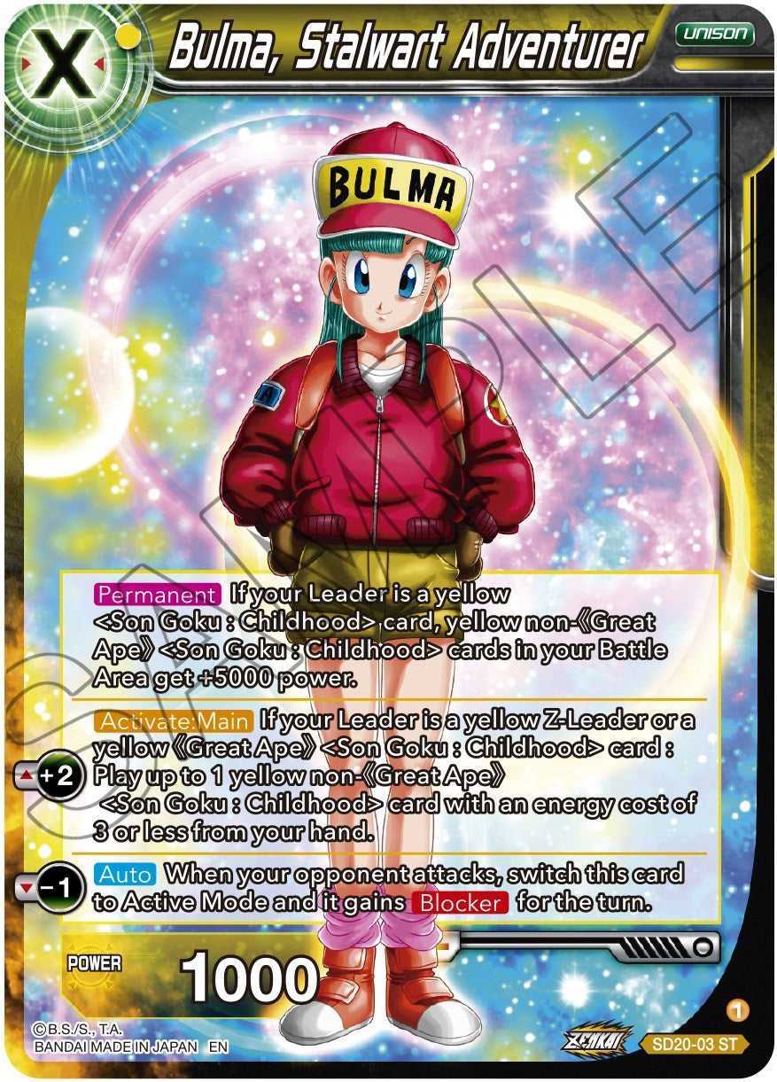 Bulma, Stalwart Adventurer (SD20-03) [Dawn of the Z-Legends] | Shuffle n Cut Hobbies & Games