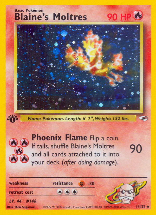 Blaine's Moltres (1/132) [Gym Heroes 1st Edition] | Shuffle n Cut Hobbies & Games