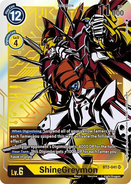 ShineGreymon [BT2-041] (Alternate Art) [Release Special Booster Ver.1.5] | Shuffle n Cut Hobbies & Games