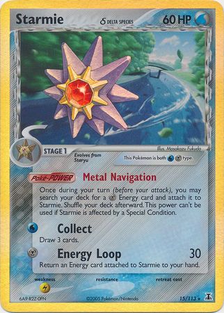 Starmie (15/113) (Delta Species) (Stamped) [EX: Delta Species] | Shuffle n Cut Hobbies & Games