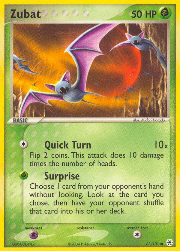 Zubat (83/101) [EX: Hidden Legends] | Shuffle n Cut Hobbies & Games