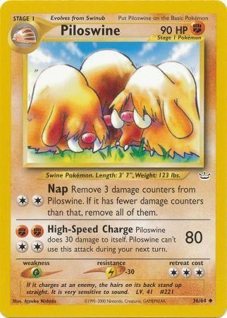 Piloswine (36/64) [Neo Revelation Unlimited] | Shuffle n Cut Hobbies & Games