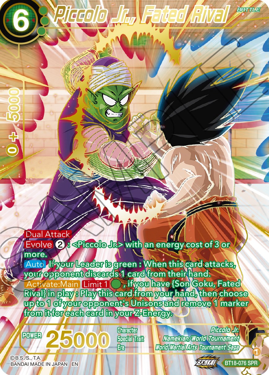 Piccolo Jr., Fated Rival (SPR) (BT18-076) [Dawn of the Z-Legends] | Shuffle n Cut Hobbies & Games