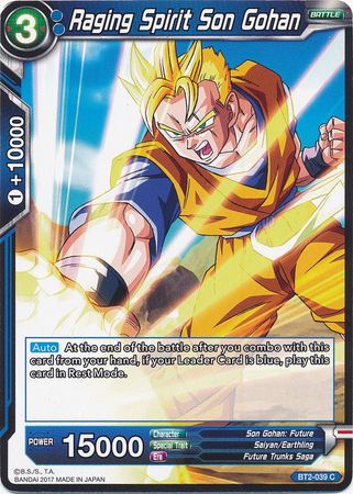 Raging Spirit Son Gohan [BT2-039] | Shuffle n Cut Hobbies & Games