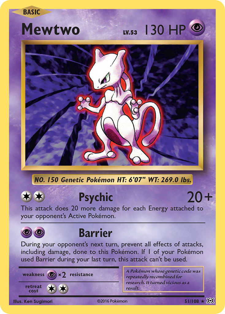 Mewtwo (51/108) [XY: Evolutions] | Shuffle n Cut Hobbies & Games