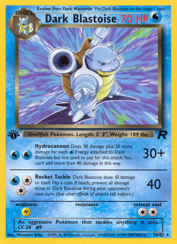 Dark Blastoise (20/82) [Team Rocket 1st Edition] | Shuffle n Cut Hobbies & Games