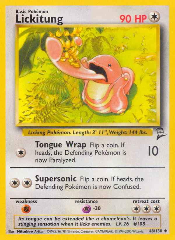 Lickitung (48/130) [Base Set 2] | Shuffle n Cut Hobbies & Games