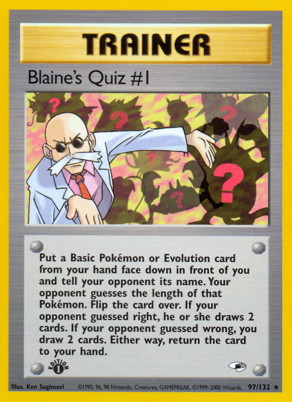 Blaine's Quiz #1 (97/132) [Gym Heroes 1st Edition] | Shuffle n Cut Hobbies & Games