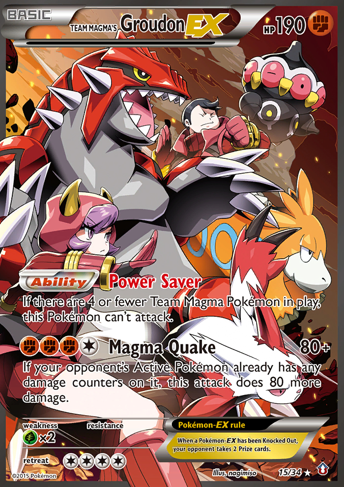 Team Magma's Groudon ex (15/34) [XY: Double Crisis] | Shuffle n Cut Hobbies & Games