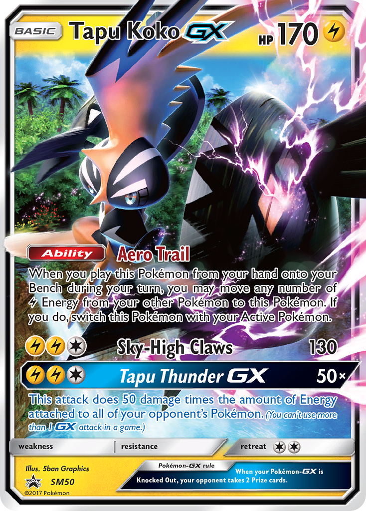 Tapu Koko GX (SM50) [Sun & Moon: Black Star Promos] | Shuffle n Cut Hobbies & Games