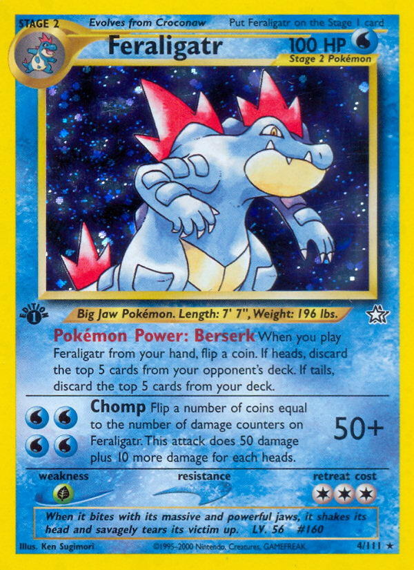 Feraligatr (4/111) [Neo Genesis 1st Edition] | Shuffle n Cut Hobbies & Games