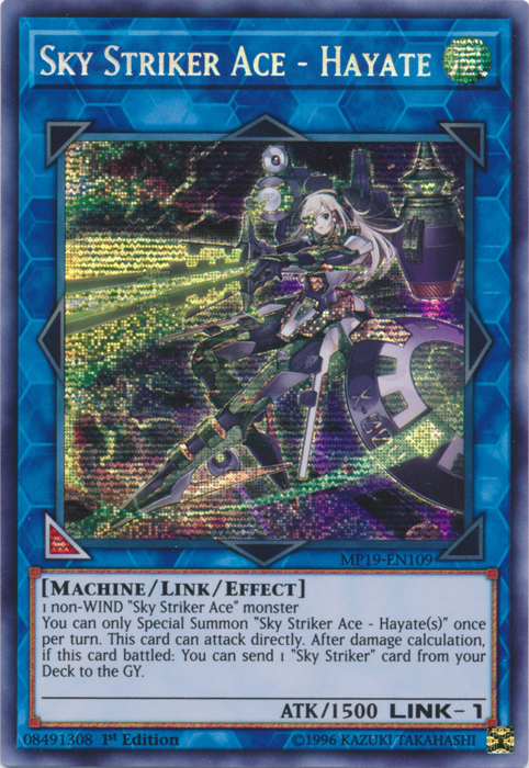 Sky Striker Ace - Hayate [MP19-EN109] Prismatic Secret Rare | Shuffle n Cut Hobbies & Games