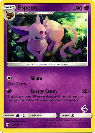 Espeon (89/214) (Mewtwo Deck) [Battle Academy 2020] | Shuffle n Cut Hobbies & Games