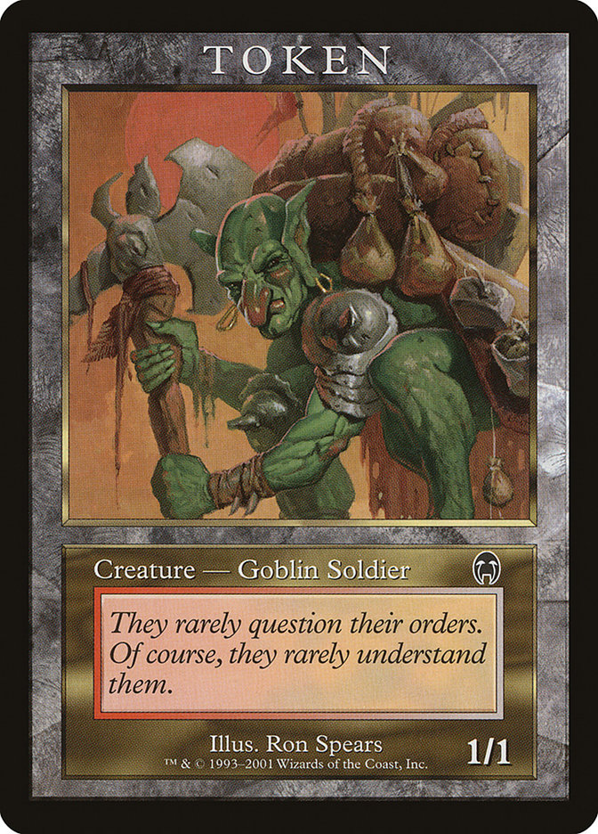 Goblin Soldier Token [Magic Player Rewards 2001] | Shuffle n Cut Hobbies & Games