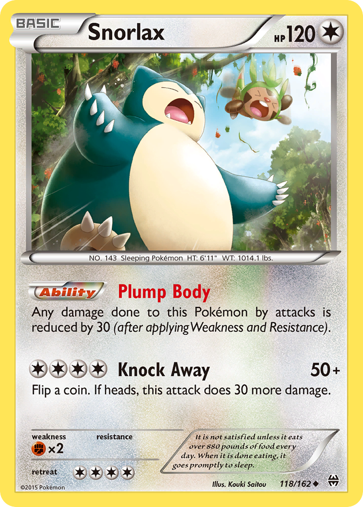 Snorlax (118/162) [XY: BREAKthrough] | Shuffle n Cut Hobbies & Games