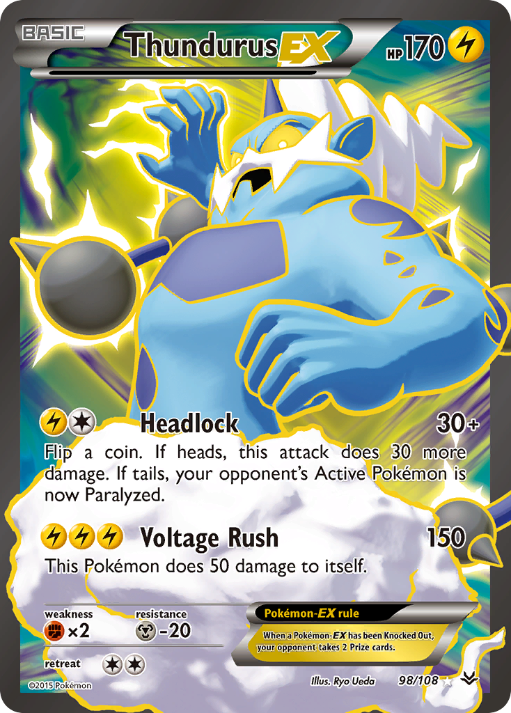 Thundurus EX (98/108) [XY: Roaring Skies] | Shuffle n Cut Hobbies & Games