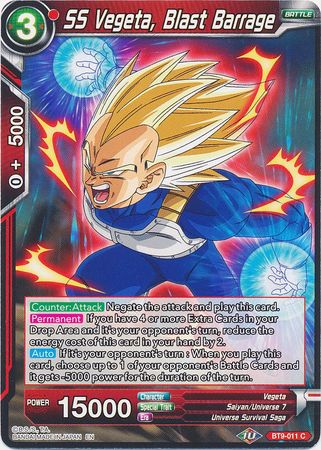 SS Vegeta, Blast Barrage [BT9-011] | Shuffle n Cut Hobbies & Games