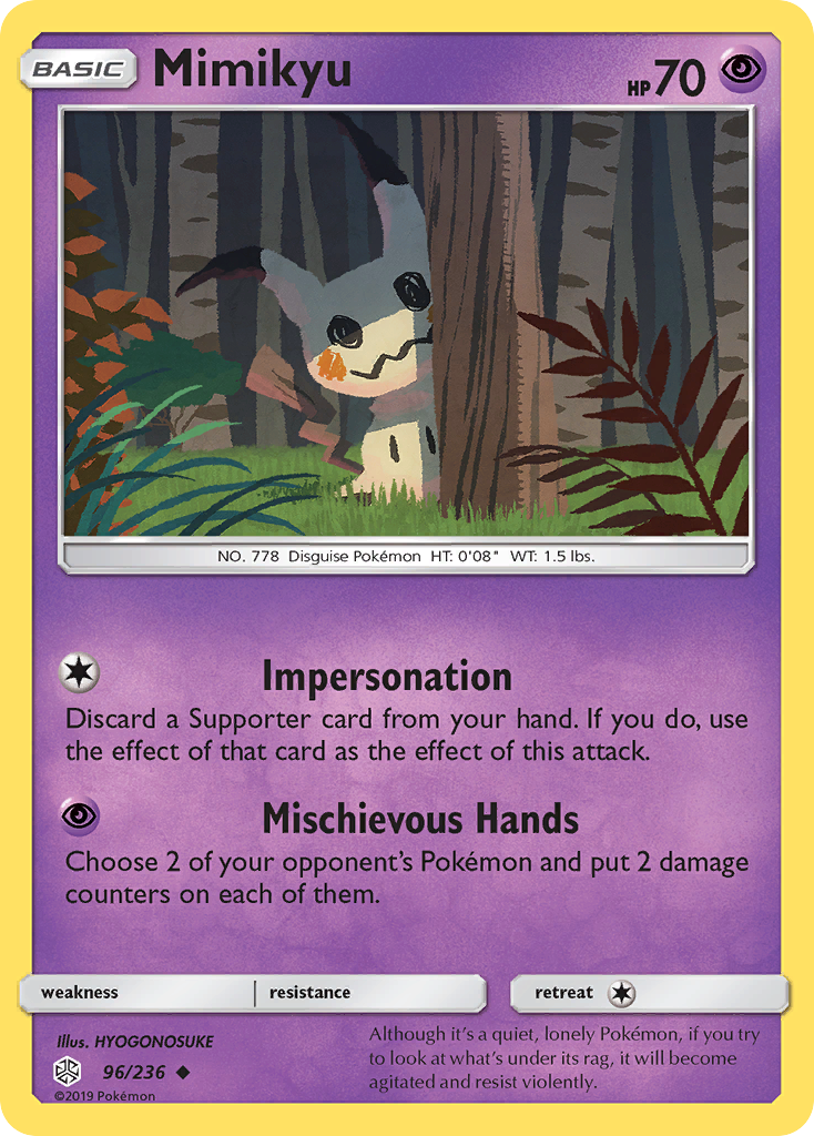 Mimikyu (96/236) [Sun & Moon: Cosmic Eclipse] | Shuffle n Cut Hobbies & Games