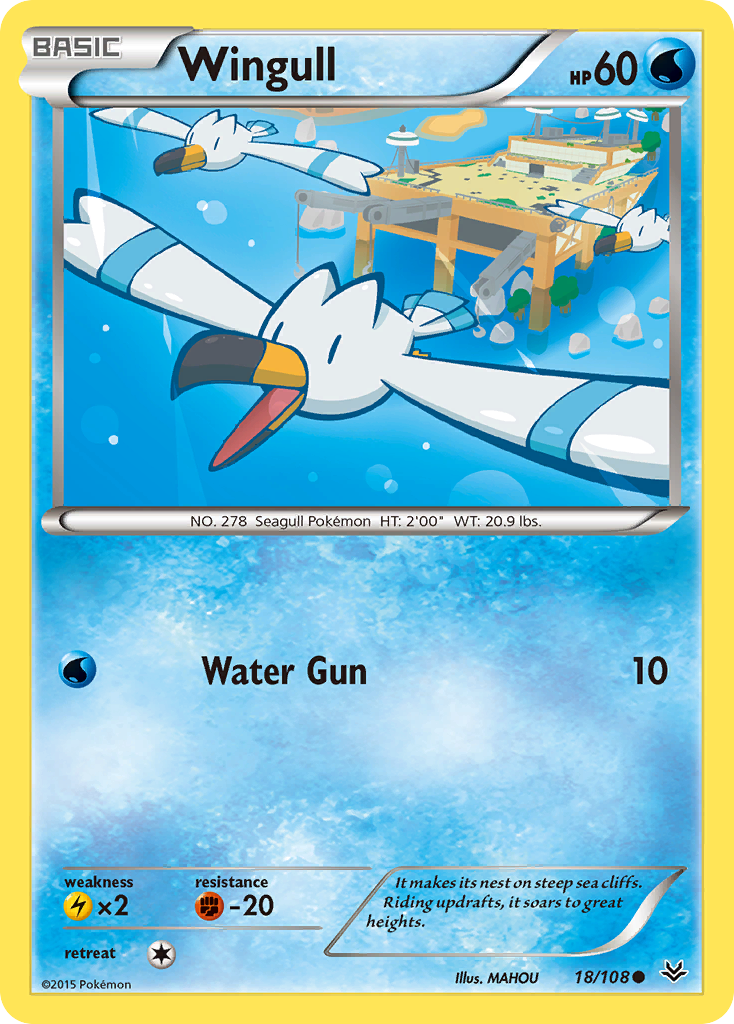 Wingull (18/108) [XY: Roaring Skies] | Shuffle n Cut Hobbies & Games