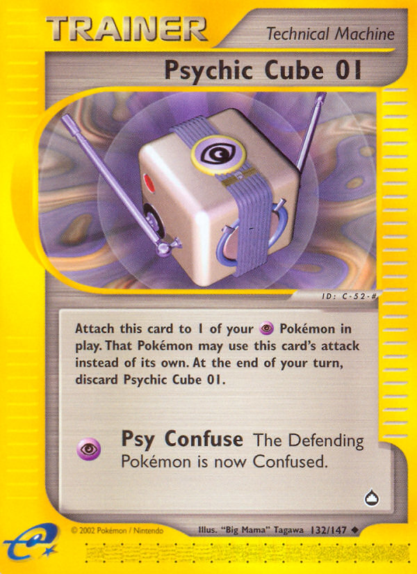 Psychic Cube 01 (132/147) [Aquapolis] | Shuffle n Cut Hobbies & Games