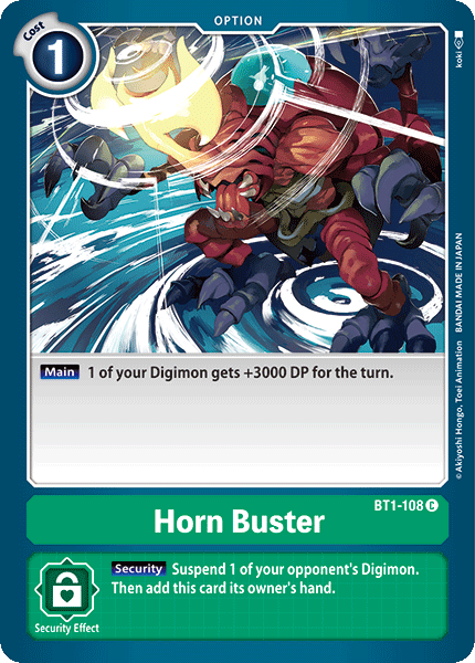 Horn Buster [BT1-108] [Release Special Booster Ver.1.0] | Shuffle n Cut Hobbies & Games