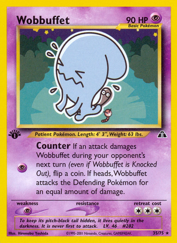 Wobbuffet (35/75) [Neo Discovery 1st Edition] | Shuffle n Cut Hobbies & Games