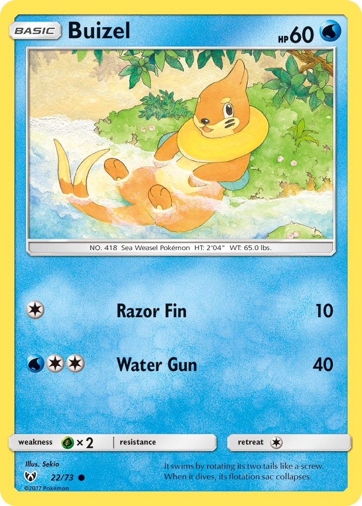 Buizel (22/73) [Sun & Moon: Shining Legends] | Shuffle n Cut Hobbies & Games