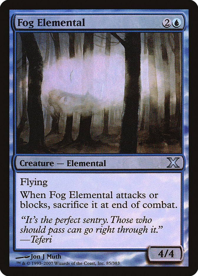 Fog Elemental (Premium Foil) [Tenth Edition] | Shuffle n Cut Hobbies & Games