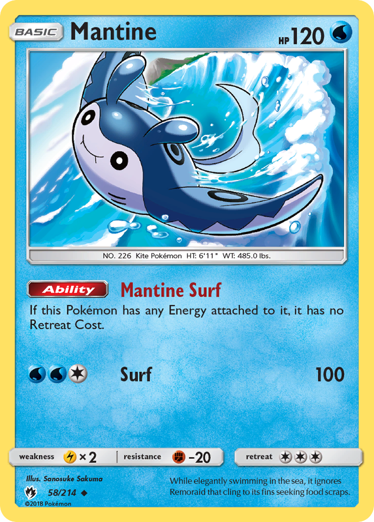 Mantine (58/214) [Sun & Moon: Lost Thunder] | Shuffle n Cut Hobbies & Games