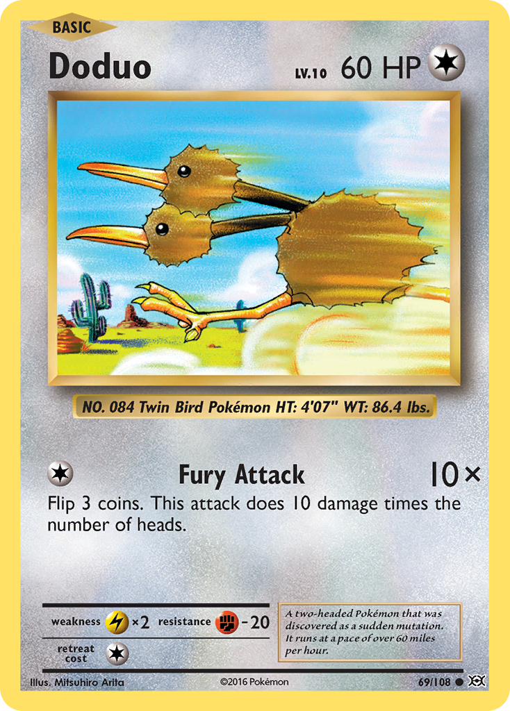 Doduo (69/108) [XY: Evolutions] | Shuffle n Cut Hobbies & Games