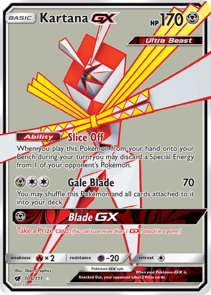 Kartana GX (106/111) [Sun & Moon: Crimson Invasion] | Shuffle n Cut Hobbies & Games