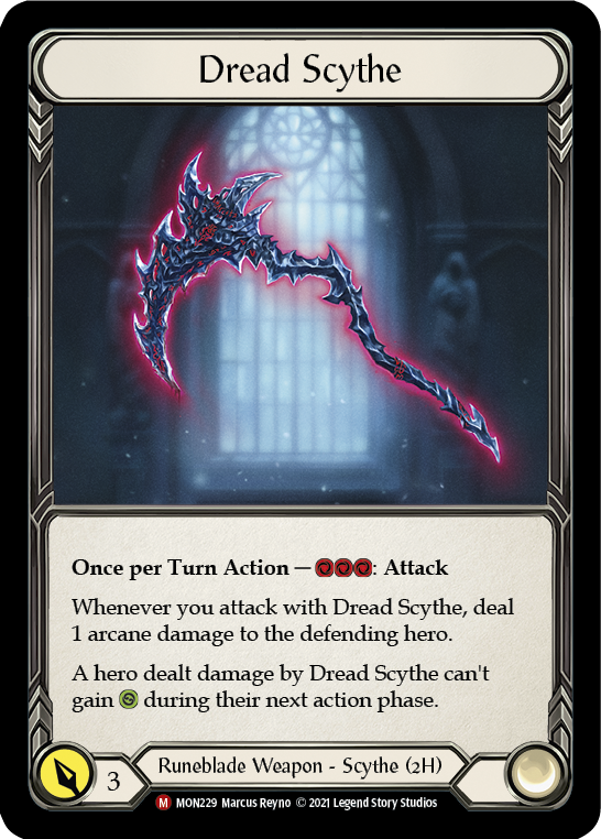 Dread Scythe (Cold Foil) [MON229-CF] 1st Edition Cold Foil | Shuffle n Cut Hobbies & Games