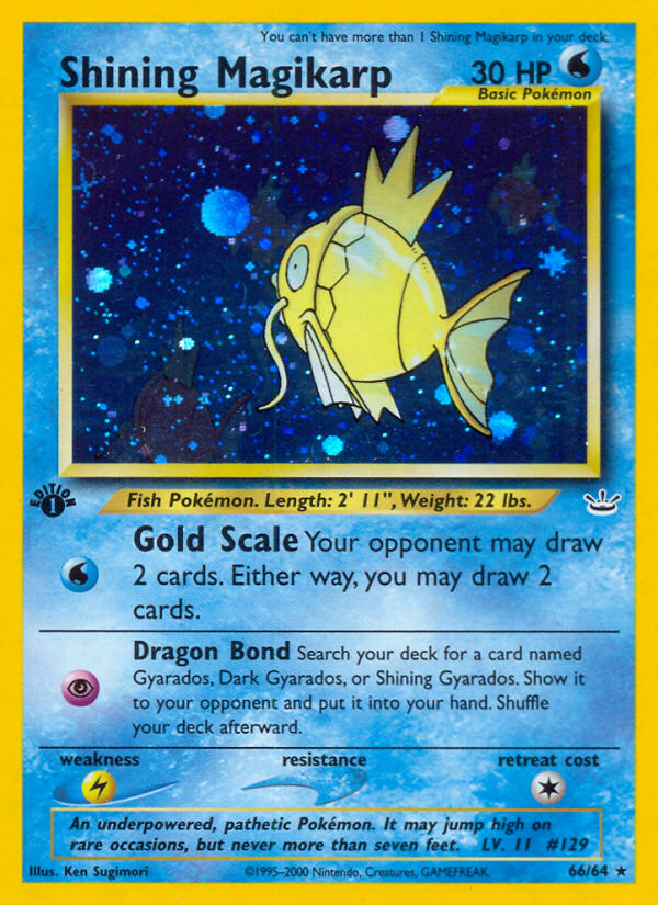 Shining Magikarp (66/64) [Neo Revelation 1st Edition] | Shuffle n Cut Hobbies & Games