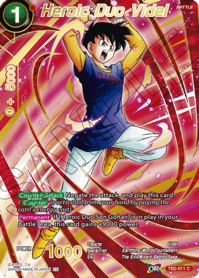 Heroic Duo Videl (Alternate Art) [TB2-011] | Shuffle n Cut Hobbies & Games