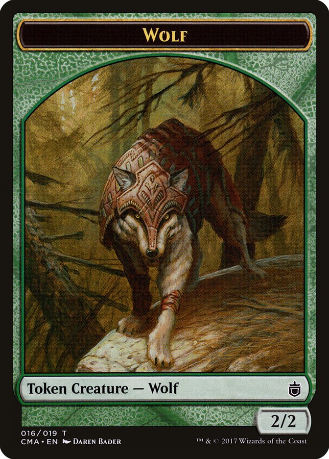 Wolf Token (016/019) [Commander Anthology Tokens] | Shuffle n Cut Hobbies & Games