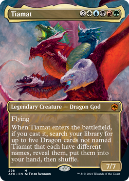 Tiamat (Borderless Alternate Art) [Dungeons & Dragons: Adventures in the Forgotten Realms] | Shuffle n Cut Hobbies & Games