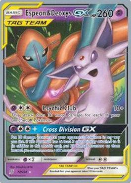 Espeon & Deoxys GX (72/236) (Perfection - Henry Brand) [World Championships 2019] | Shuffle n Cut Hobbies & Games