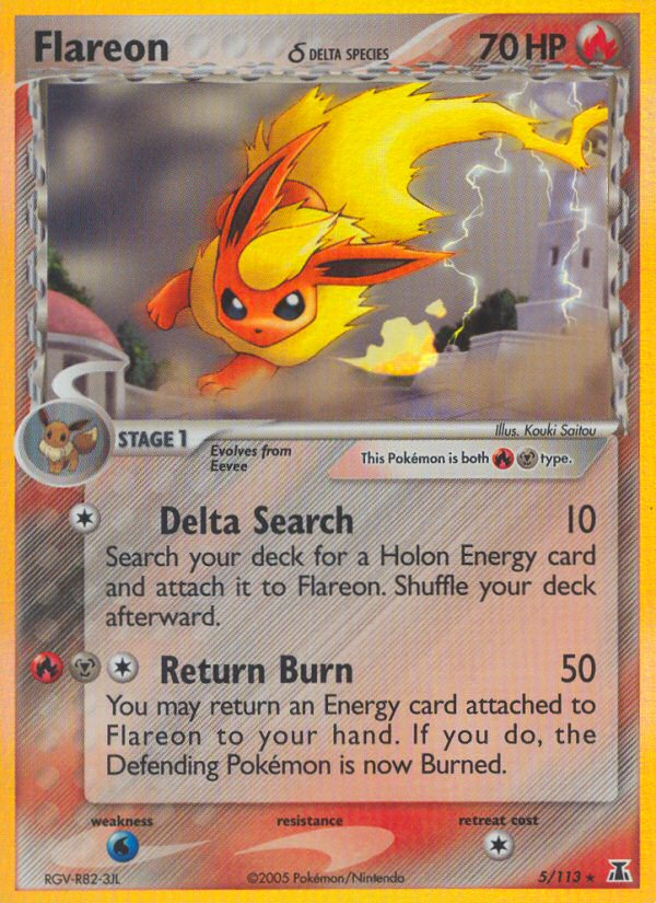 Flareon (5/113) (Delta Species) [EX: Delta Species] | Shuffle n Cut Hobbies & Games