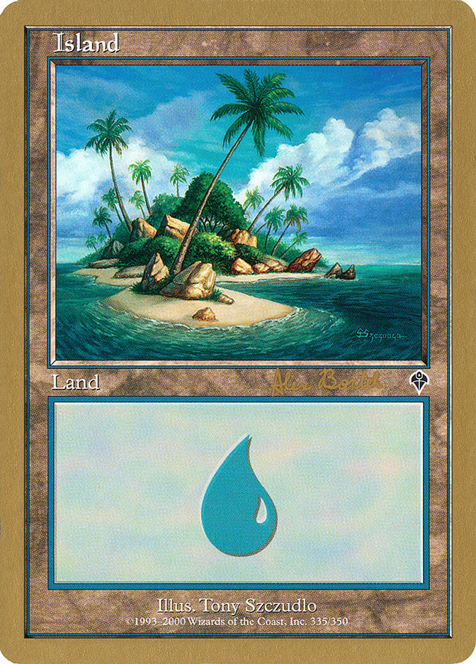 Island (ab335b) (Alex Borteh) [World Championship Decks 2001] | Shuffle n Cut Hobbies & Games