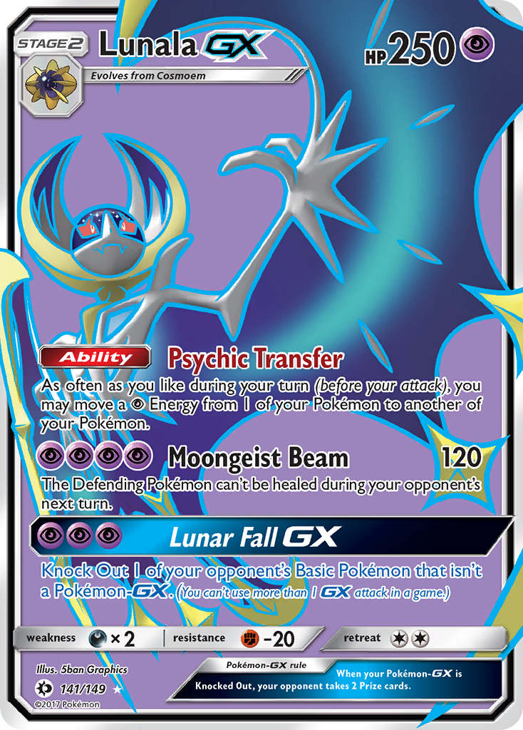 Lunala GX (141/149) [Sun & Moon: Base Set] | Shuffle n Cut Hobbies & Games