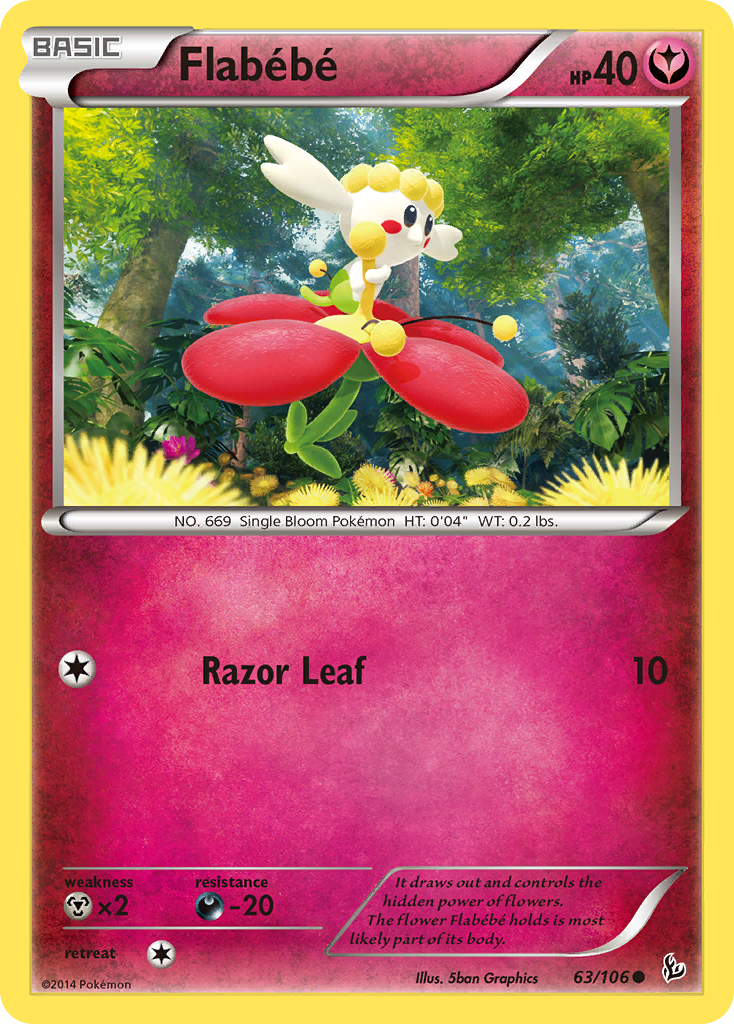 Flabebe (63/106) [XY: Flashfire] | Shuffle n Cut Hobbies & Games