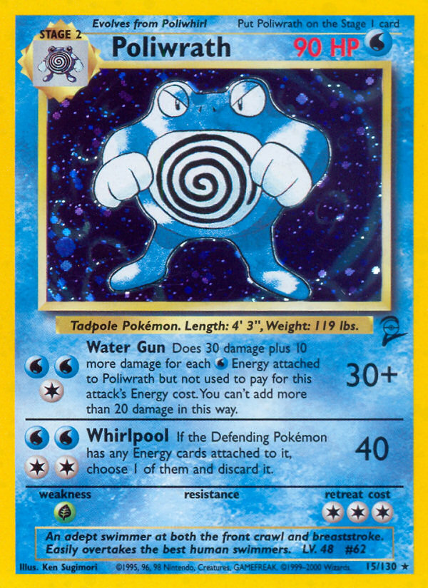 Poliwrath (15/130) [Base Set 2] | Shuffle n Cut Hobbies & Games