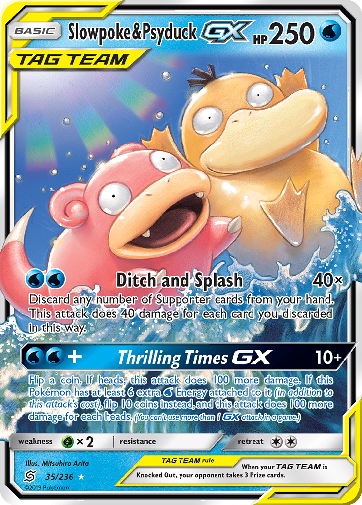 Slowpoke & Psyduck GX (35/236) [Sun & Moon: Unified Minds] | Shuffle n Cut Hobbies & Games