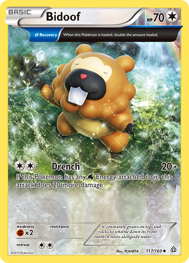 Bidoof (117/160) [XY: Primal Clash] | Shuffle n Cut Hobbies & Games