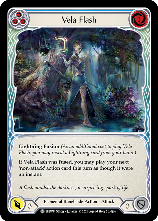 Vela Flash (Blue) [ELE078] (Tales of Aria)  1st Edition Normal | Shuffle n Cut Hobbies & Games