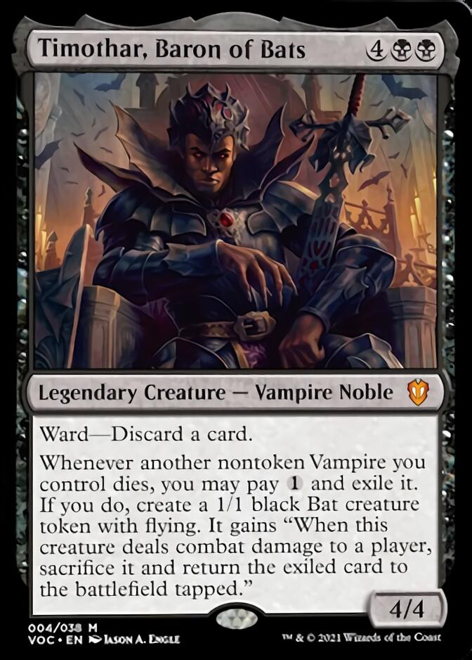 Timothar, Baron of Bats [Innistrad: Crimson Vow Commander] | Shuffle n Cut Hobbies & Games